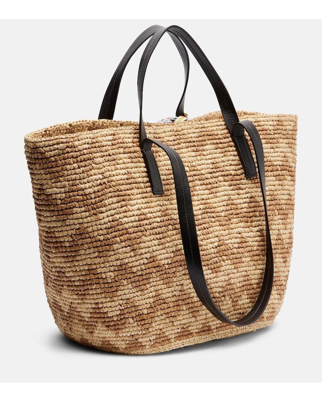Missoni Brown Zigzag Large Raffia Basket Bag