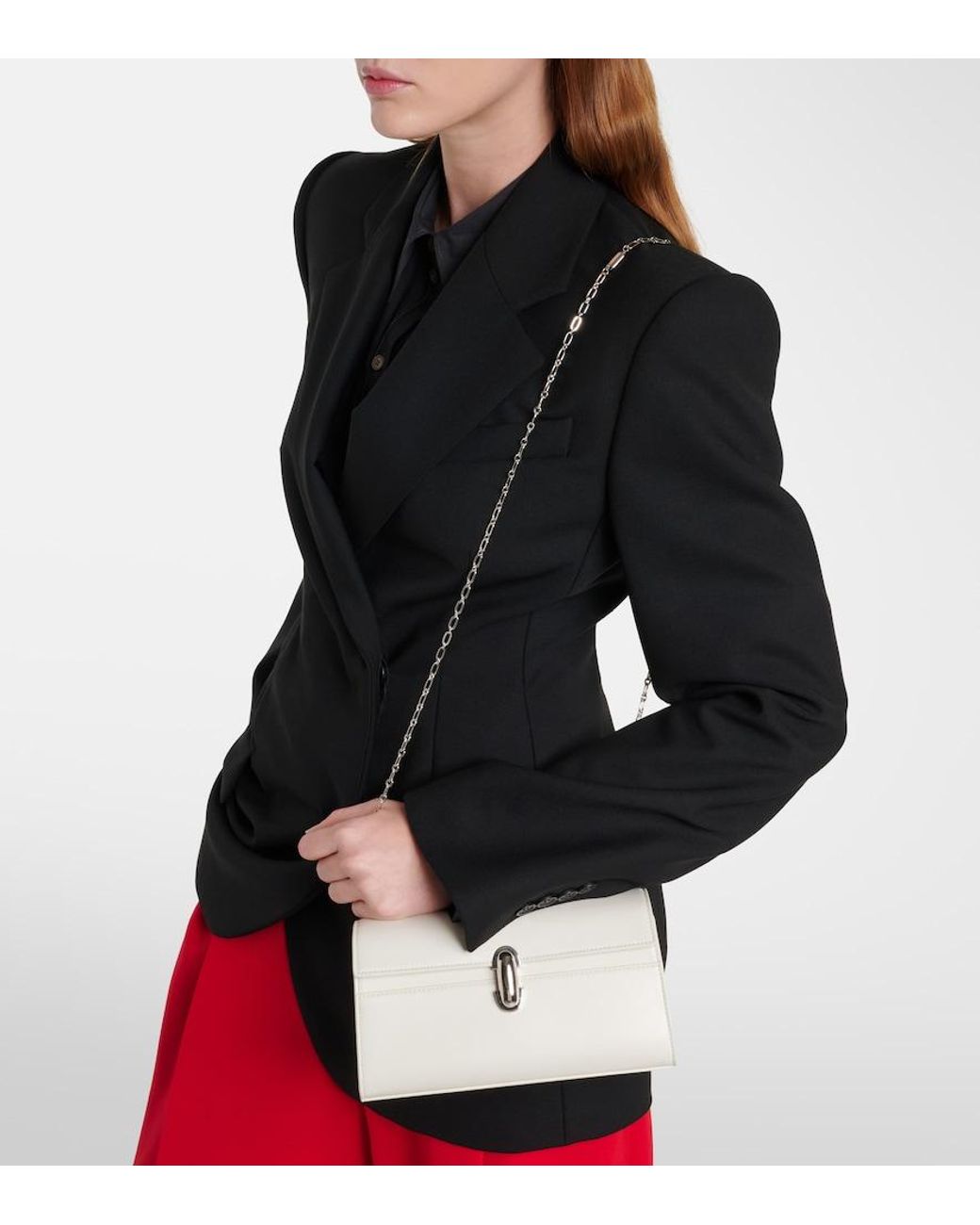 SAVETTE Natural Symmetry Chain Mini Leather Crossbody Bag