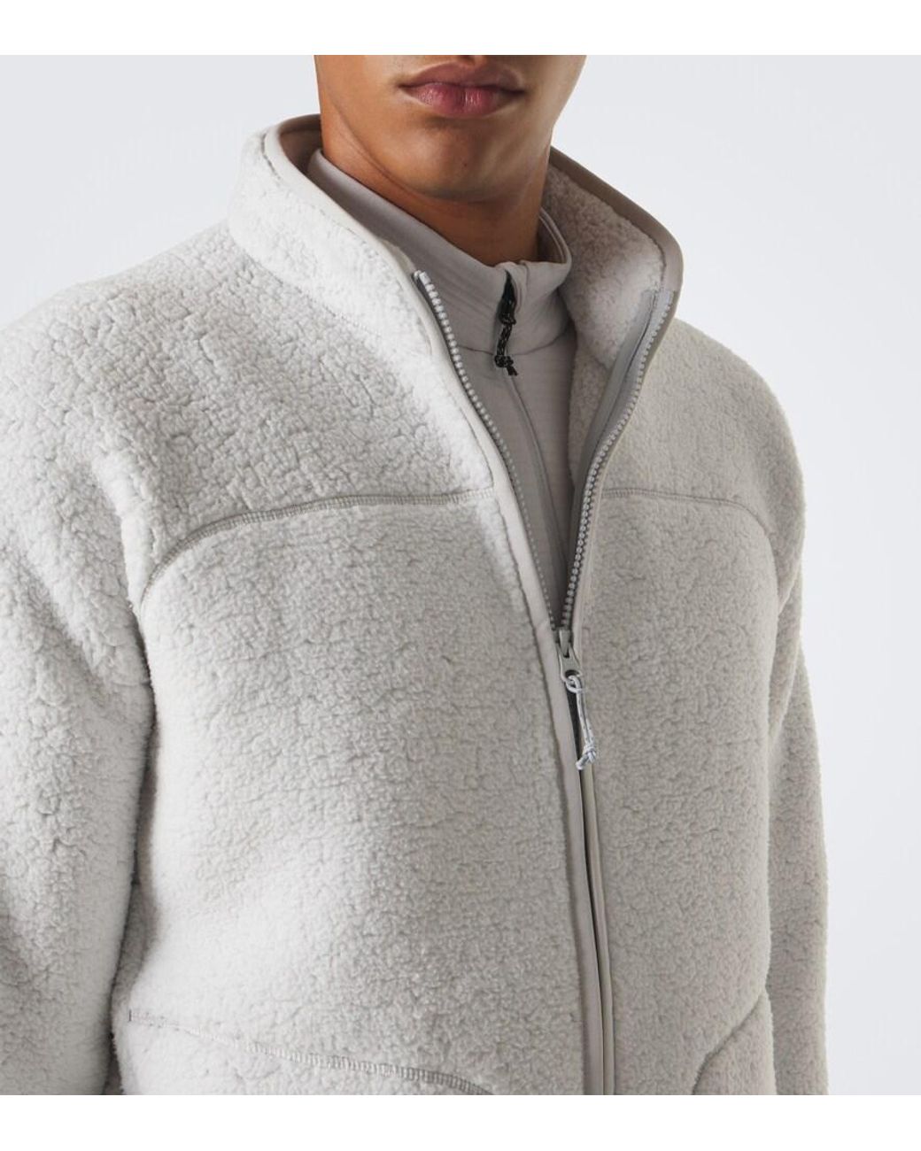 Peak Performance White Wildrush Teddy Jacket for men