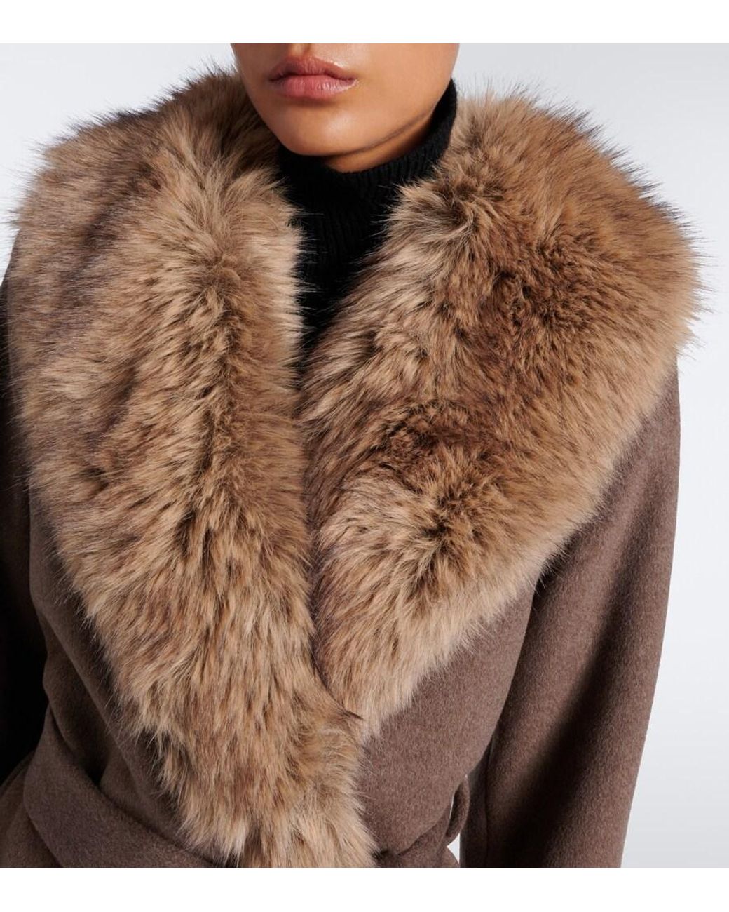 Jonathan Simkhai Brown Kinsley Wool-Blend Wrap Coat