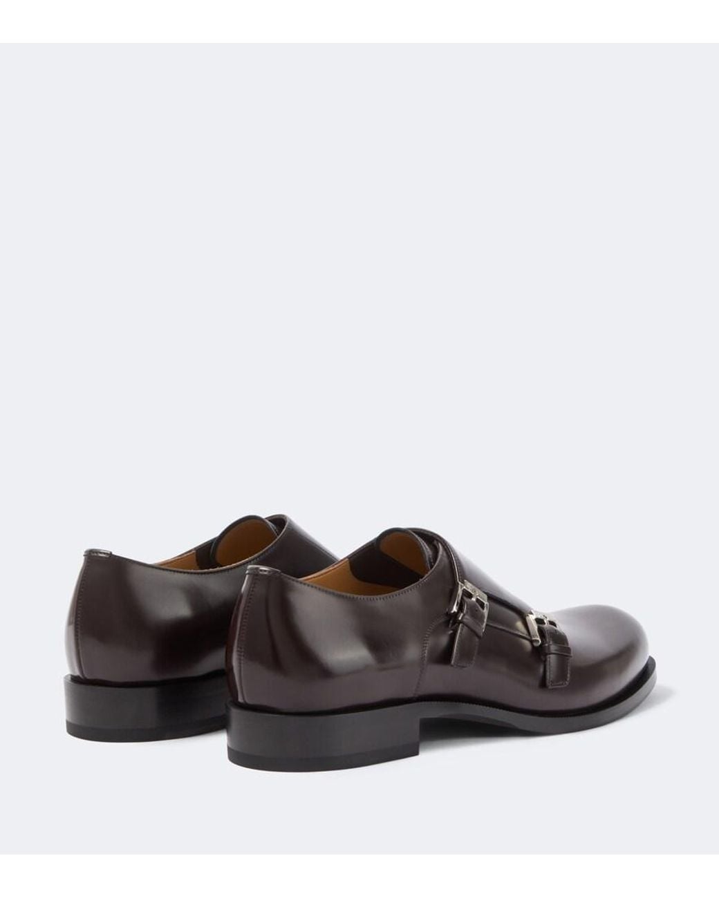 Christian Louboutin Brown Dandydeco Leather Monk Strap Shoes for men