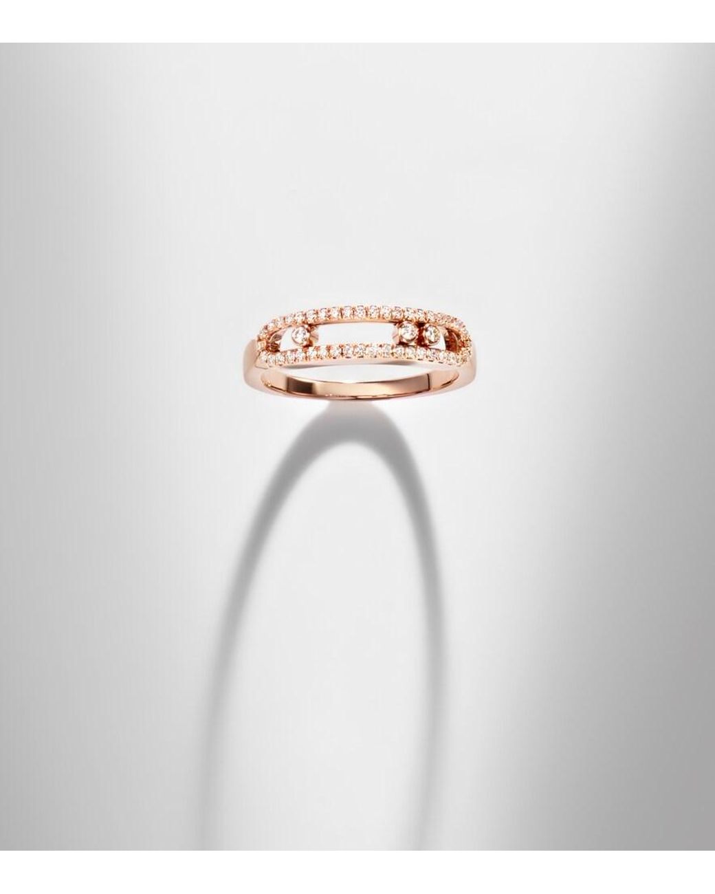 Messika White Baby Move 18Kt Rose Ring With Diamonds