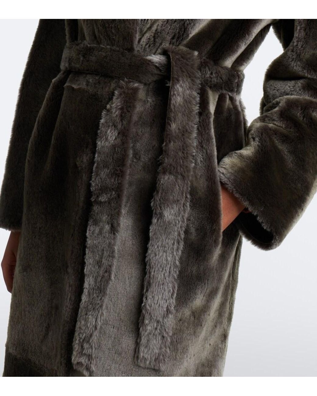Yves Salomon Black Reversible Shearling And Leather Coat