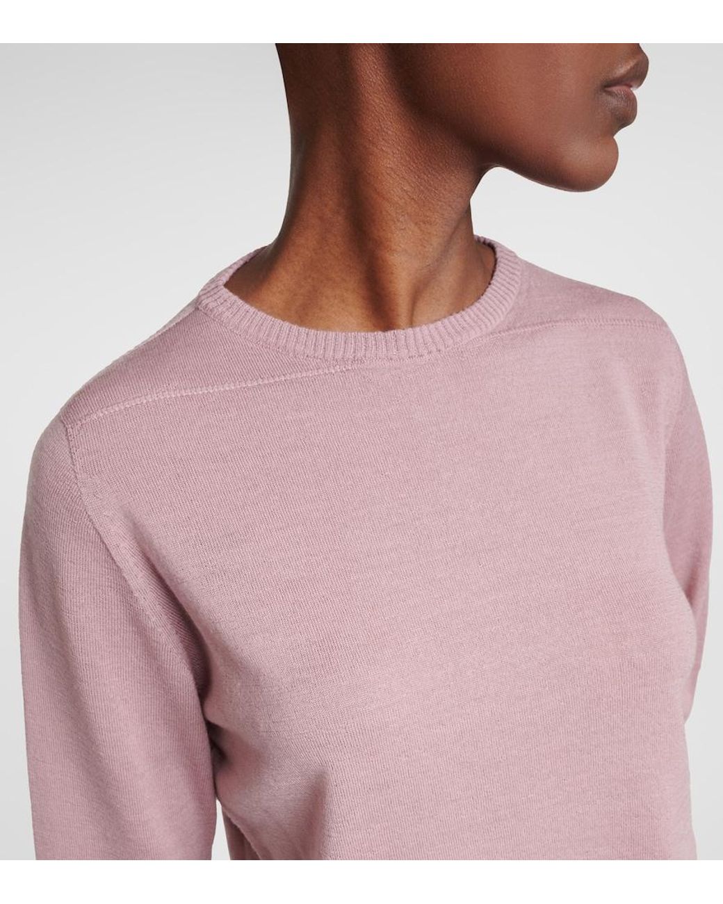 Rick Owens Pink Maglia Wool Sweater