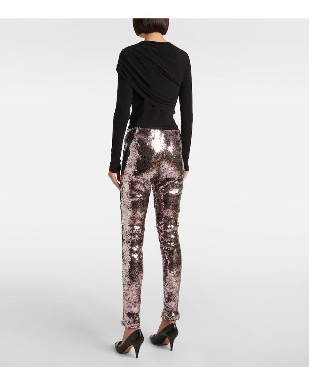 Isabel Marant Gray Bella Sequined Leggings