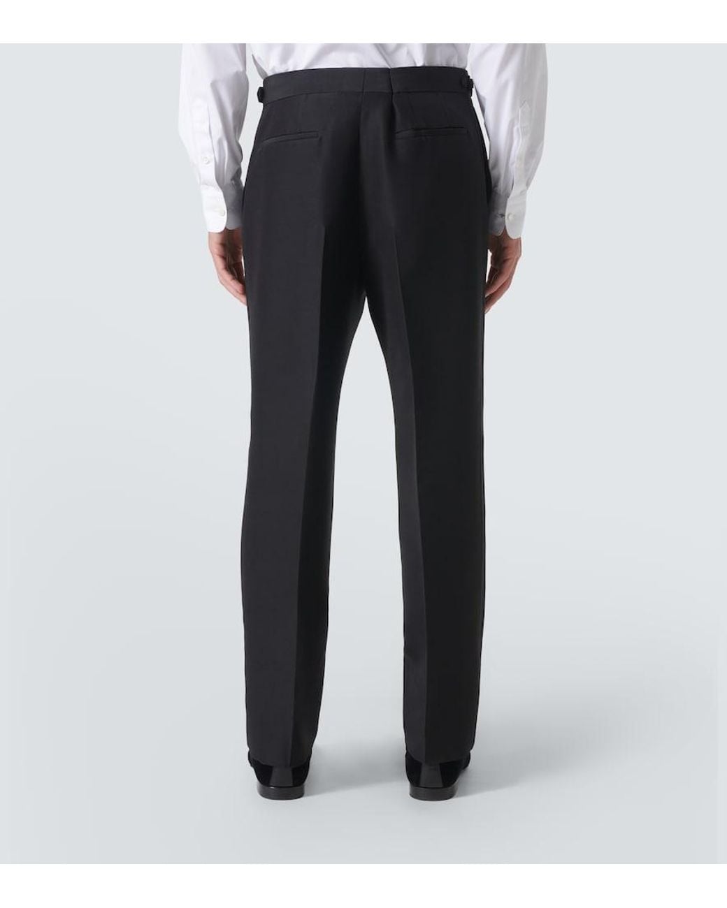 Loro Piana Black Wool And Silk Suit Pants for men