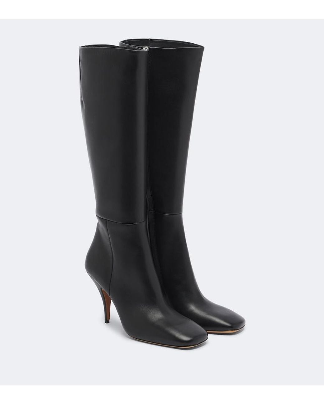 Jude Black Credo Leather Knee-High Boots