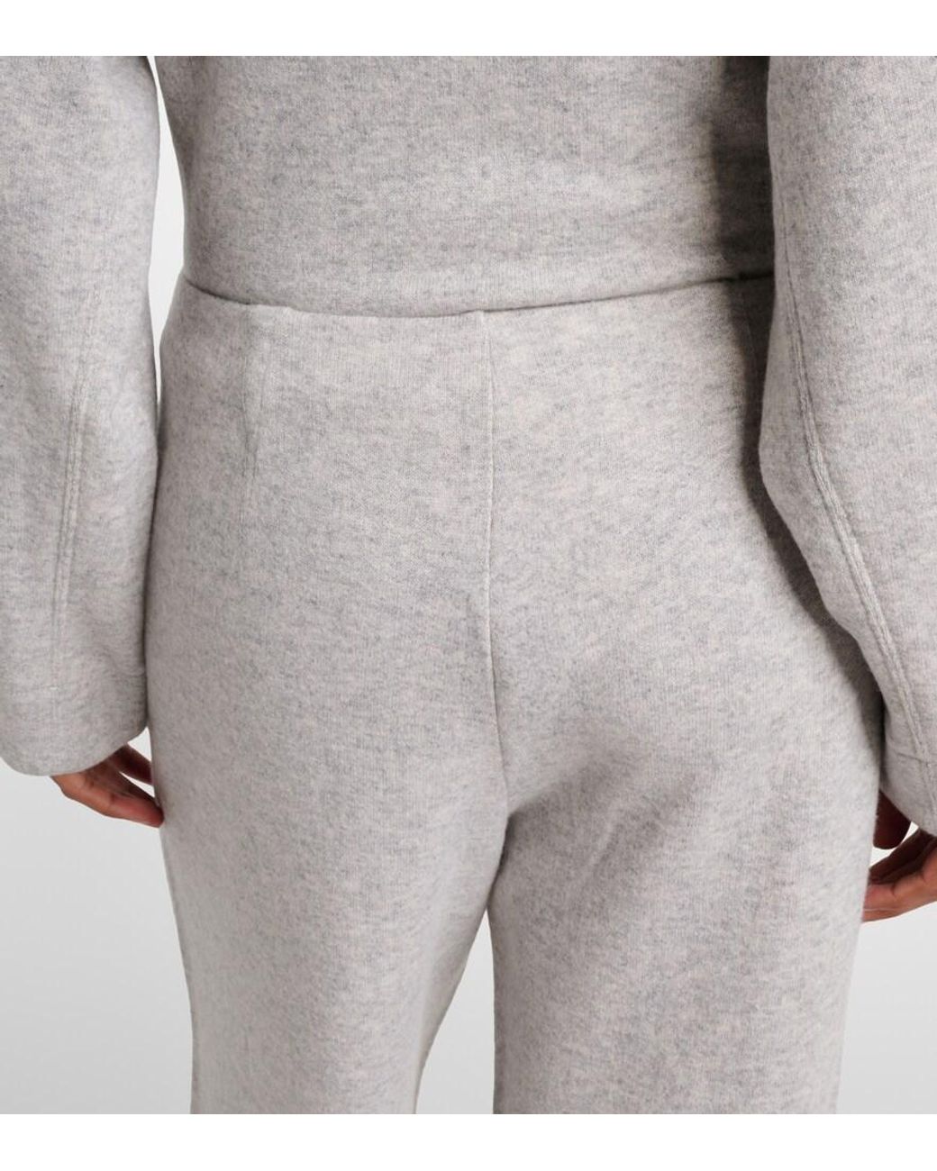 Max Mara Gray Laude Cashmere And Wool Sweatpants
