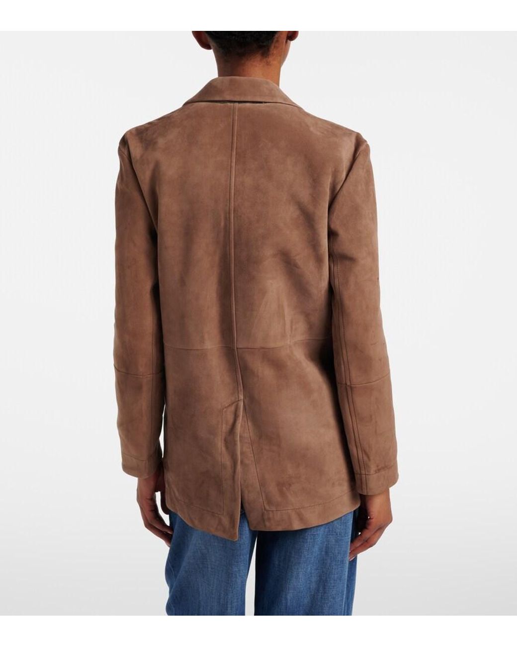 Brunello Cucinelli Brown Suede Blazer