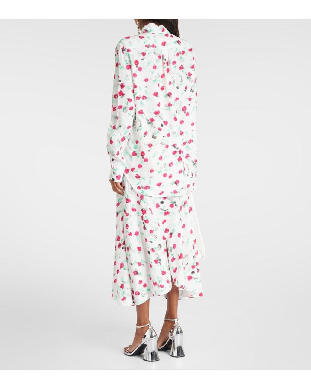 Marni Multicolor Floral Print Shirt With Logo Buttons