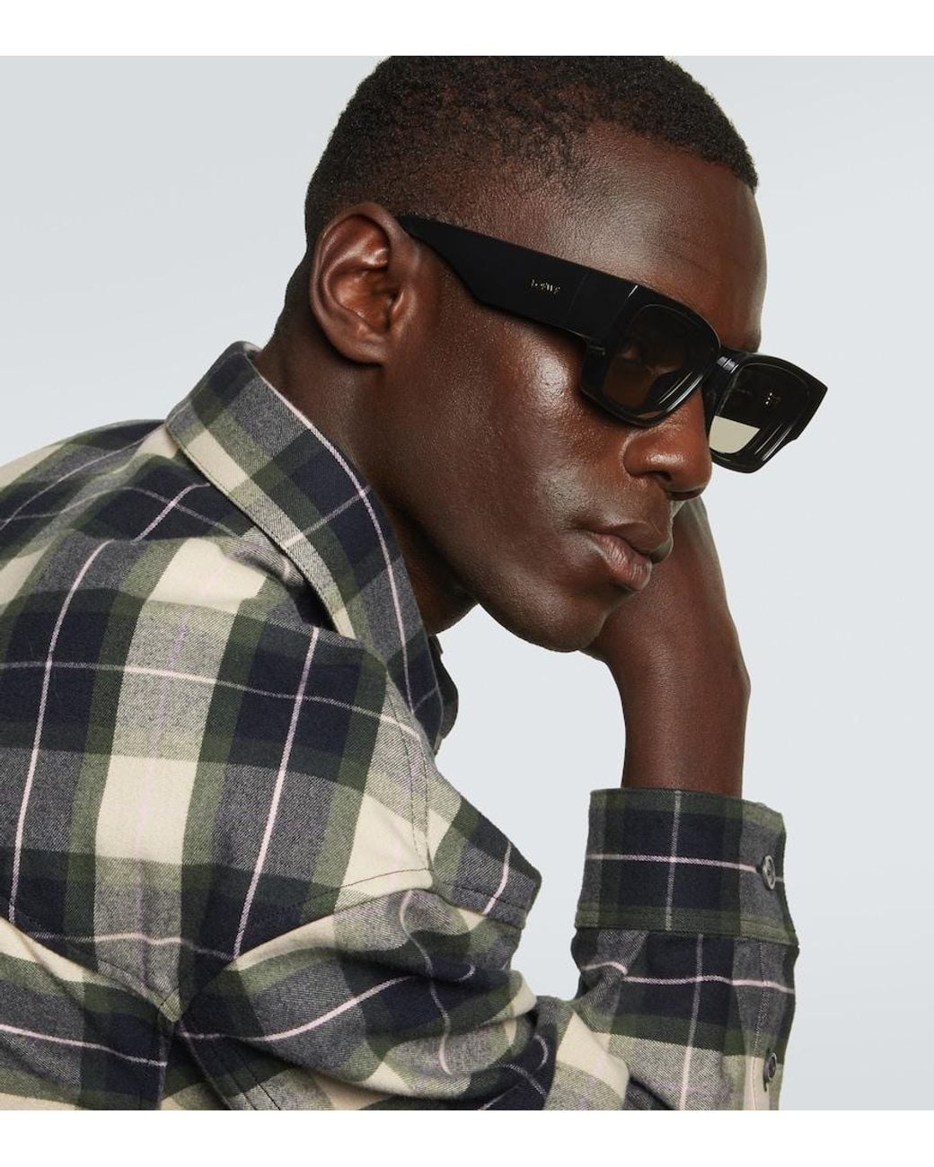 Loewe Brown Square Glasses for men