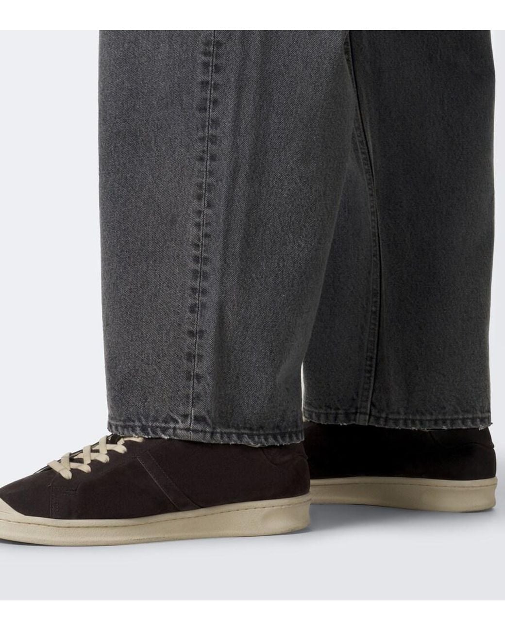 A.PRESSE Gray Wide-Leg Jeans for men
