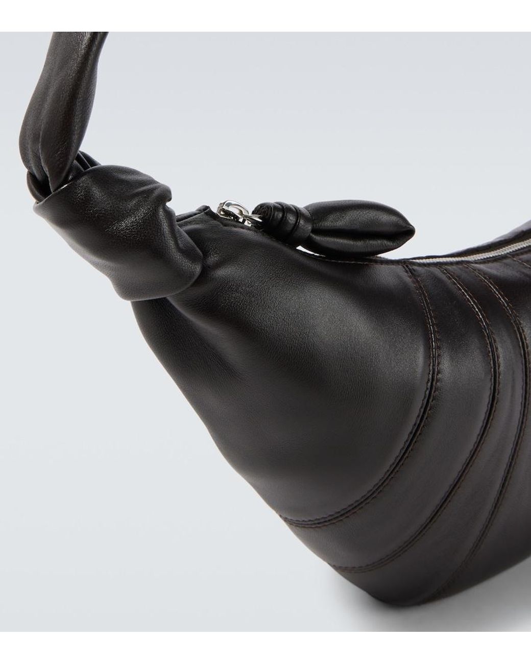 Lemaire Black Croissant Small Leather Shoulder Bag for men