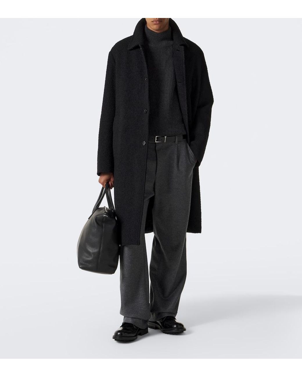 LeKasha Black Ribbed-Knit Cashmere Sweater for men