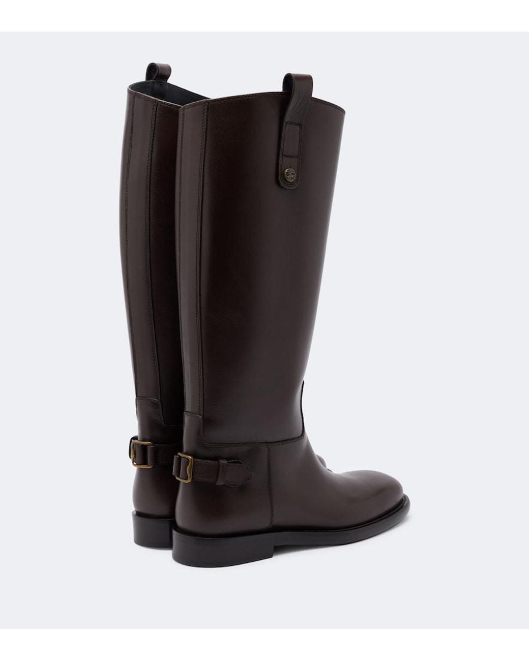 Burberry Black Cavalier Leather Knee-High Boots