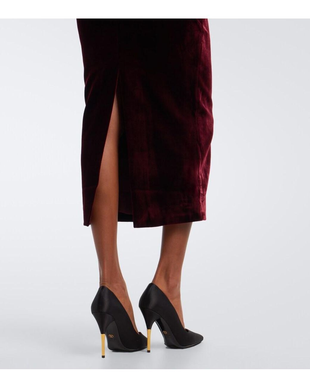 Roland Mouret Black Velvet Pencil Skirt