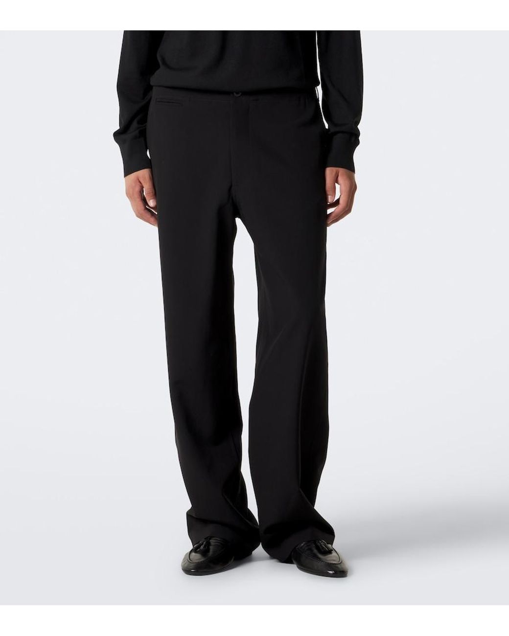 The Row Black Ramil Virgin Wool Wide-Leg Pants for men