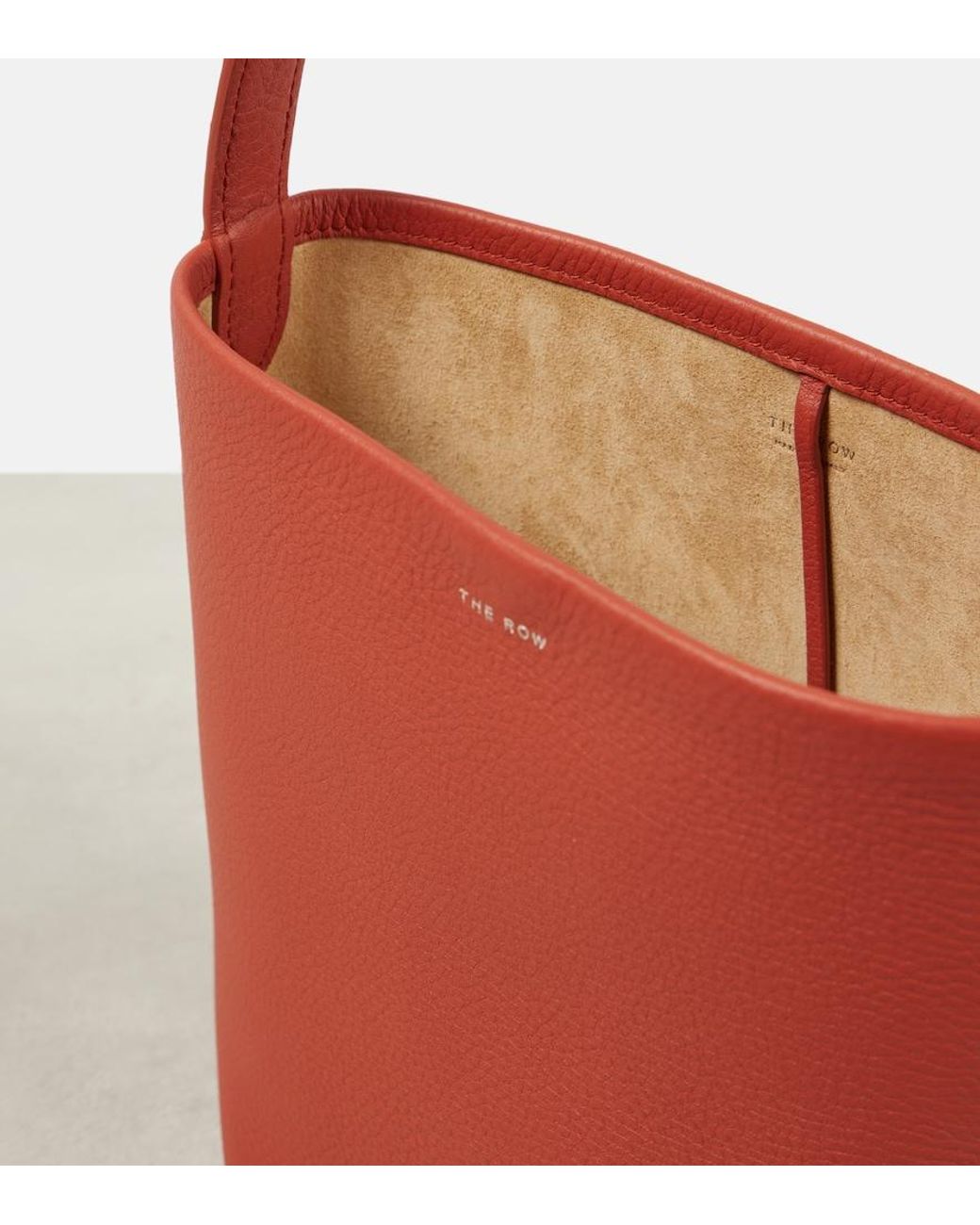 The Row Red Tote Bag N/S Park Small Aus Leder