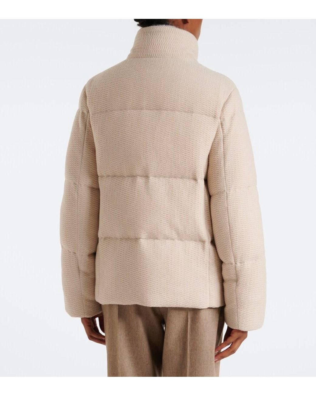 Eleventy Natural Wool Down Jacket
