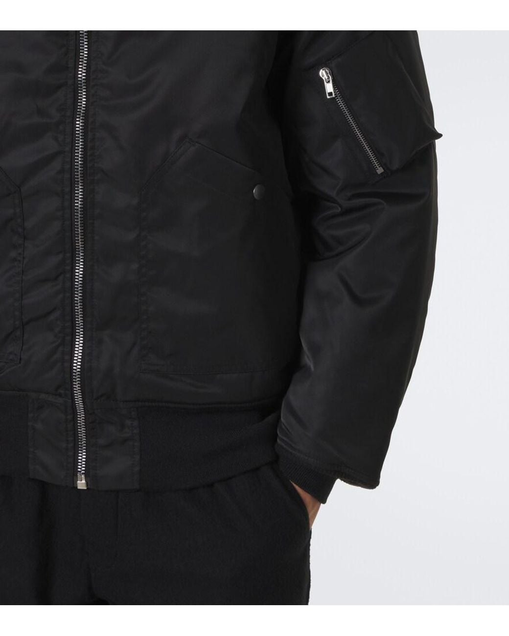 Rick Owens Black Drkshdw Flyers Twill Blouson Jacket for men