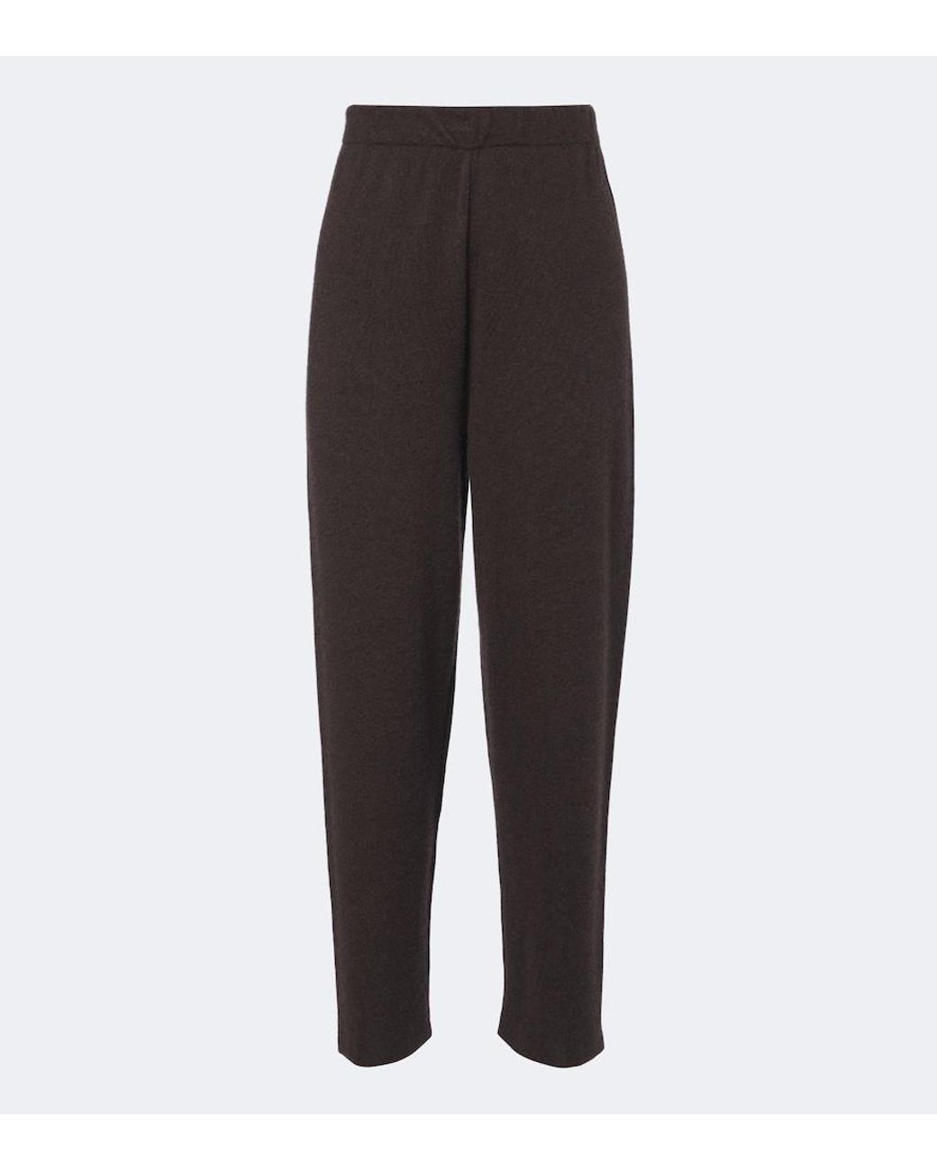 The Row Brown Parvi Cashmere Wide-Leg Pants