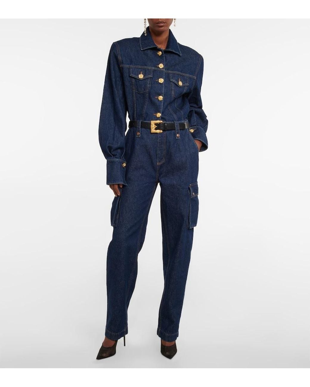 Magda Butrym Blue Mid-rise Straight Jeans