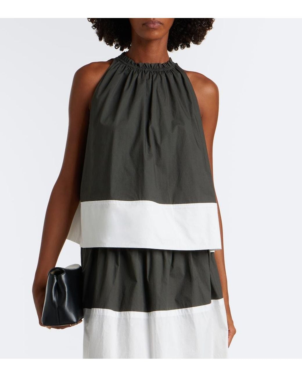 Proenza Schouler Black Label Esme Cotton Poplin Top
