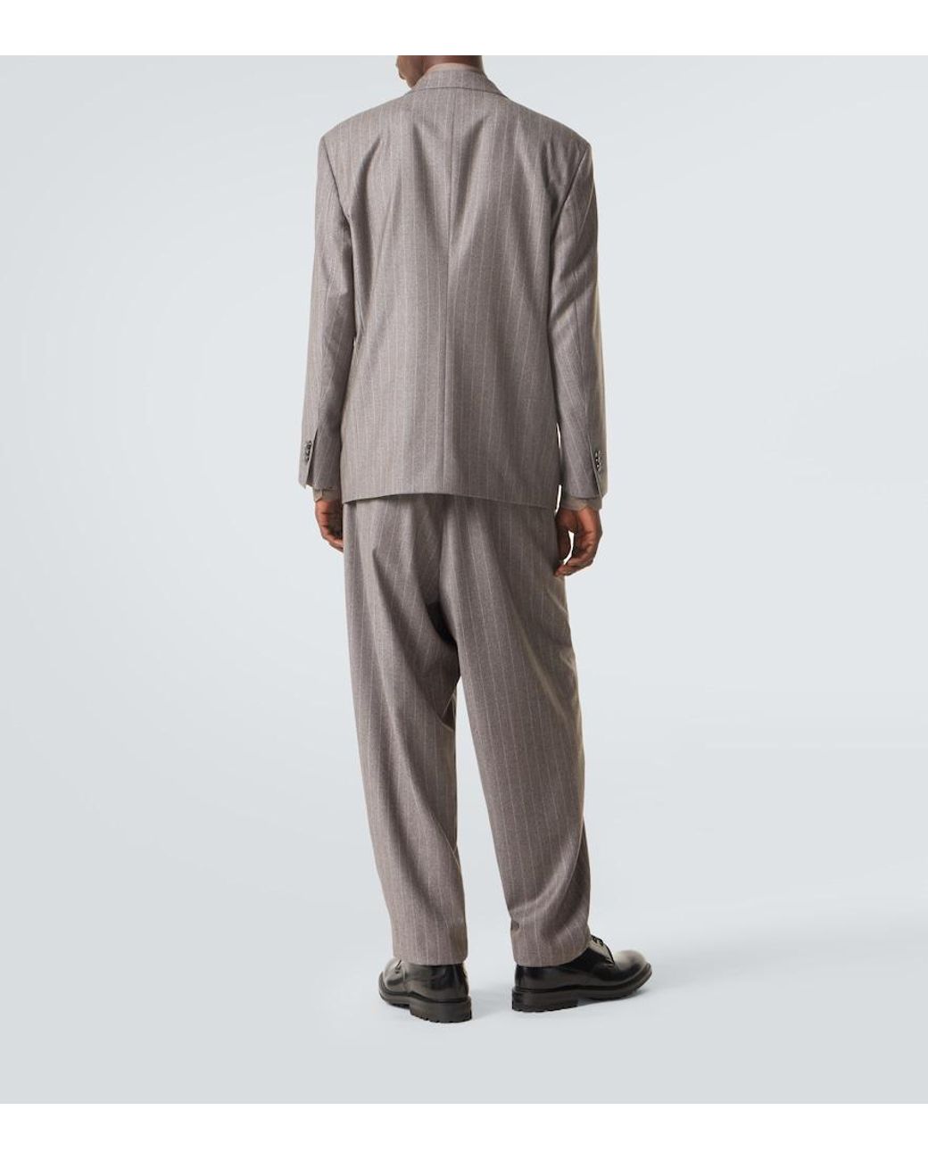 Giorgio Armani Brown Pinstripe Virgin Wool Suit for men