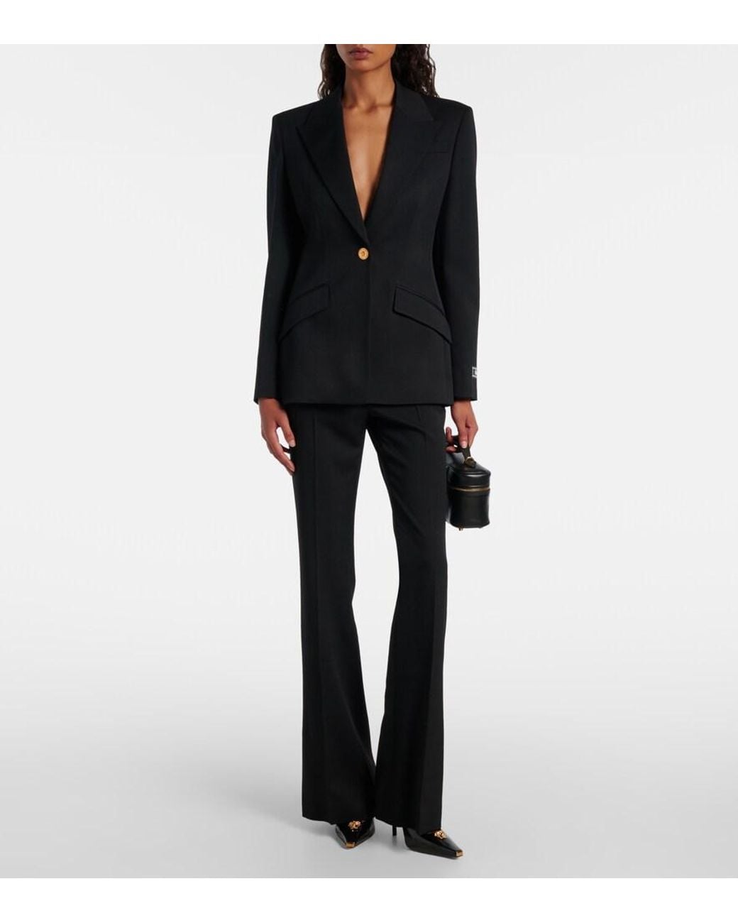 Versace Black La Medusa 105 Leather Pumps