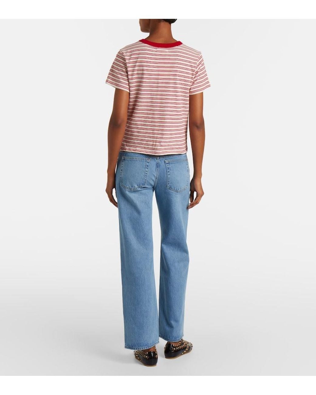 FRAME Blue The Saturday Straight Jeans