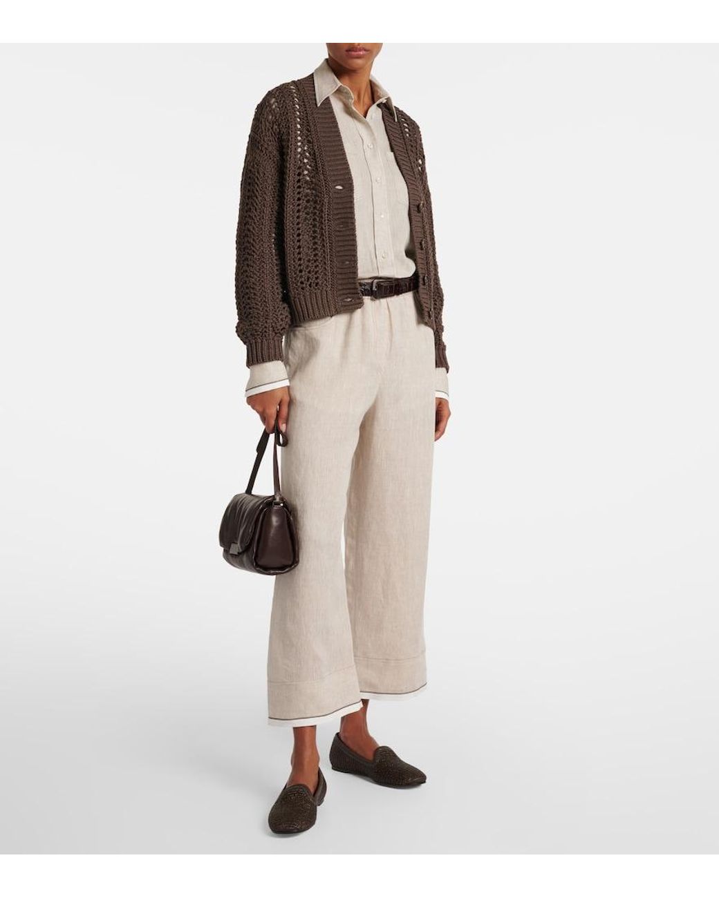 Brunello Cucinelli White Linen Shirt