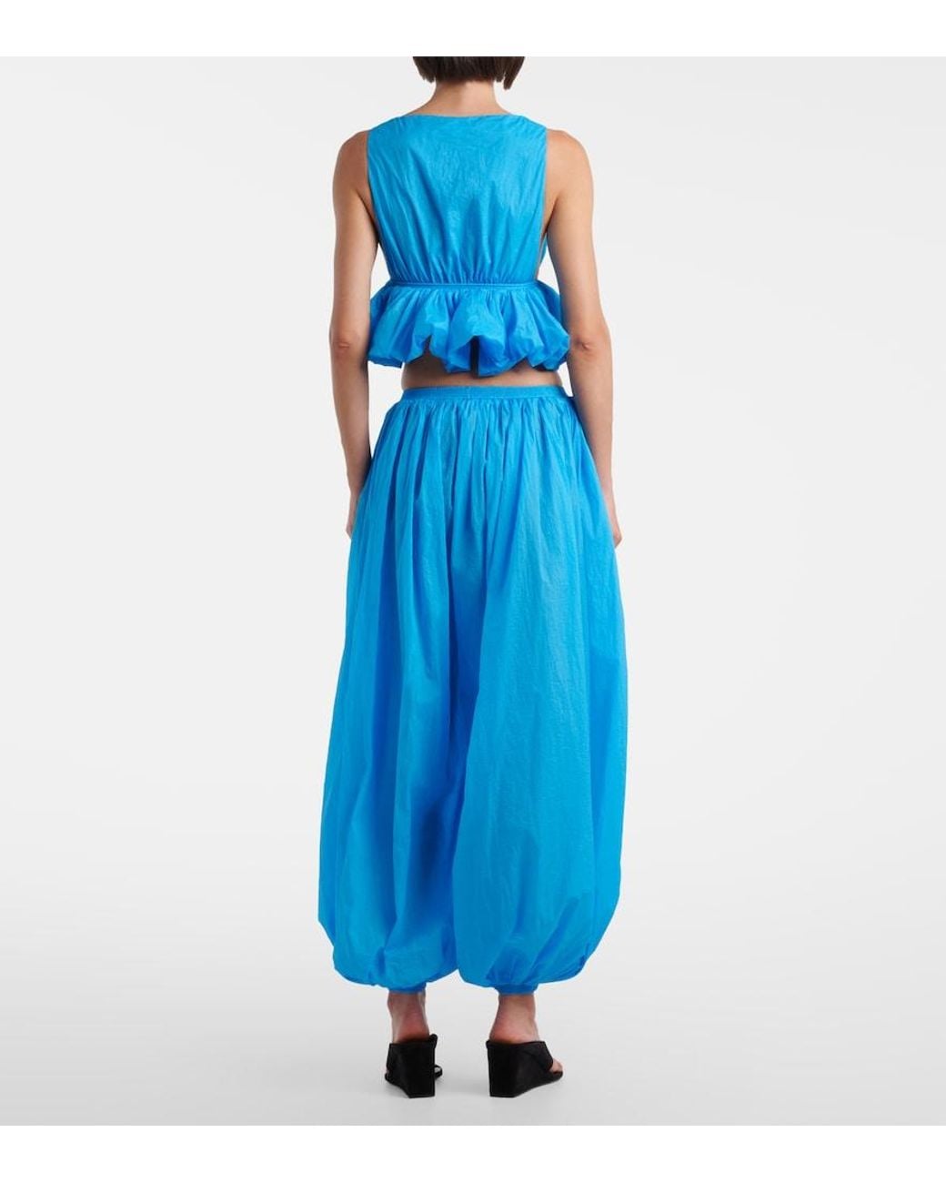 Alaïa Blue Gathered Balloon Pants
