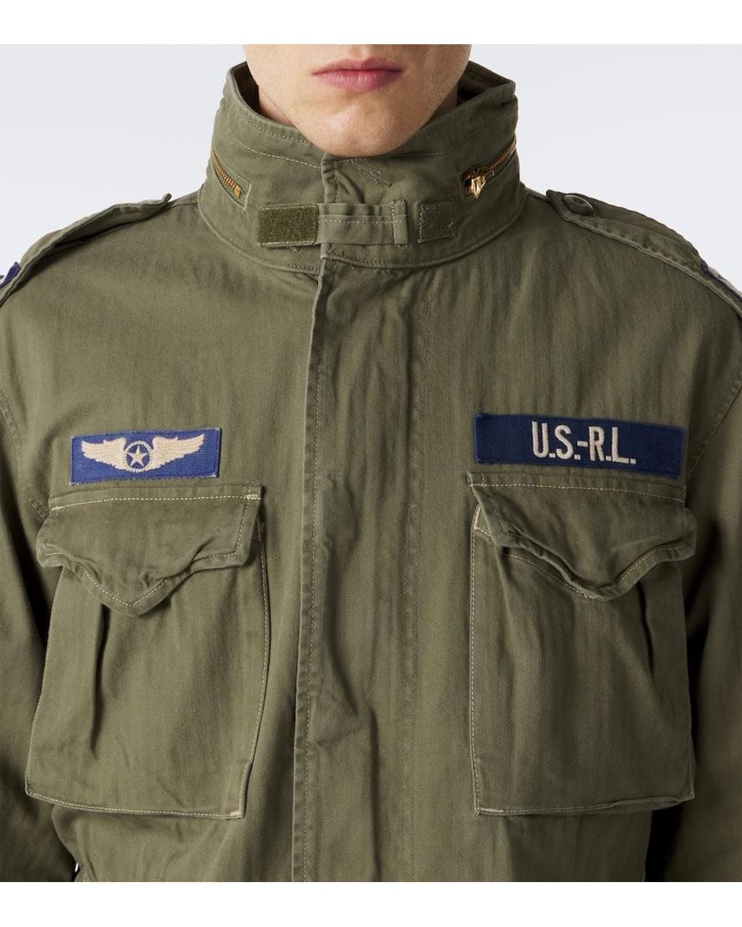 Polo Ralph Lauren Green Iconic Patch-Applique Cotton Field Jacket for men