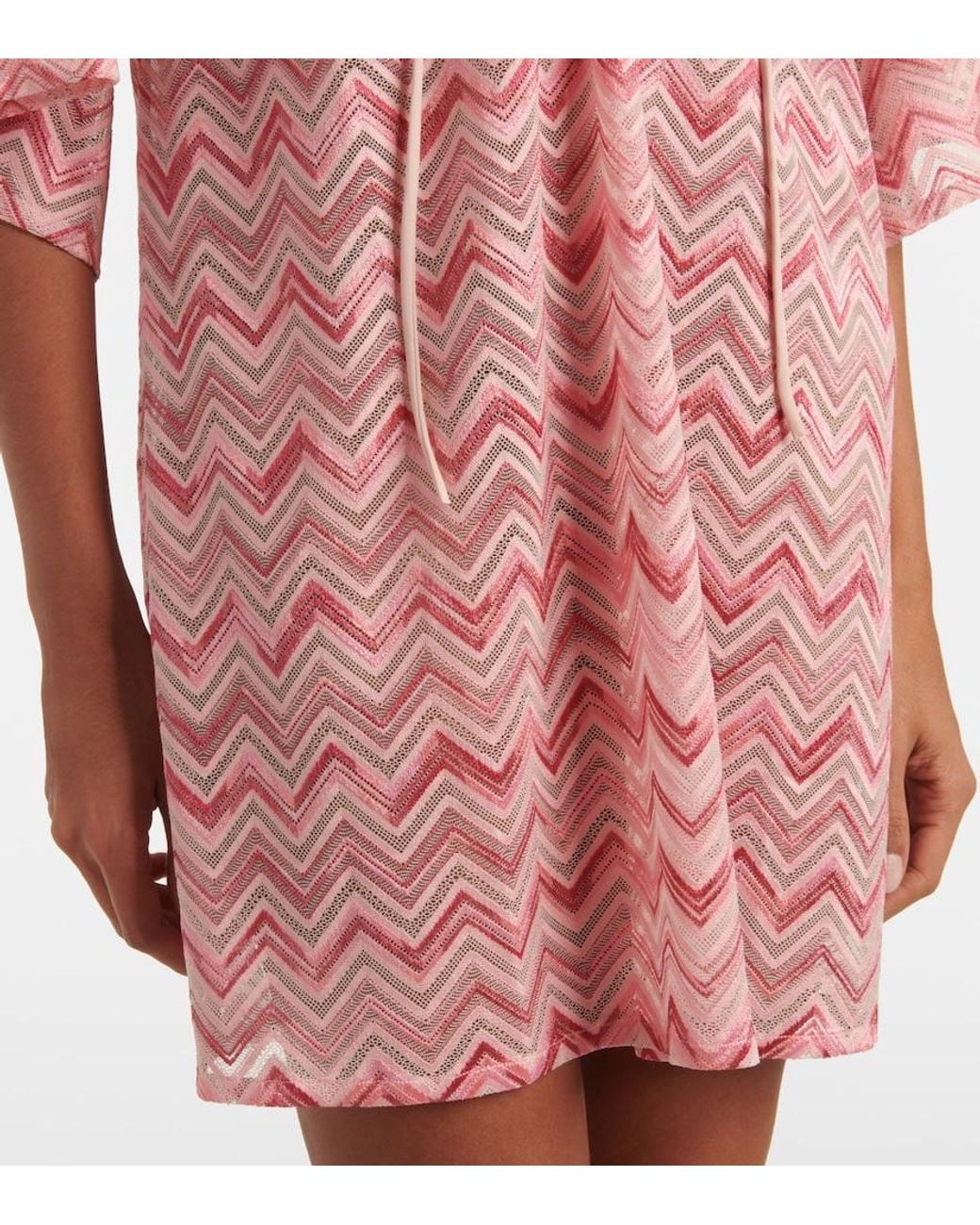 Missoni Pink Chevron Lame Kaftan