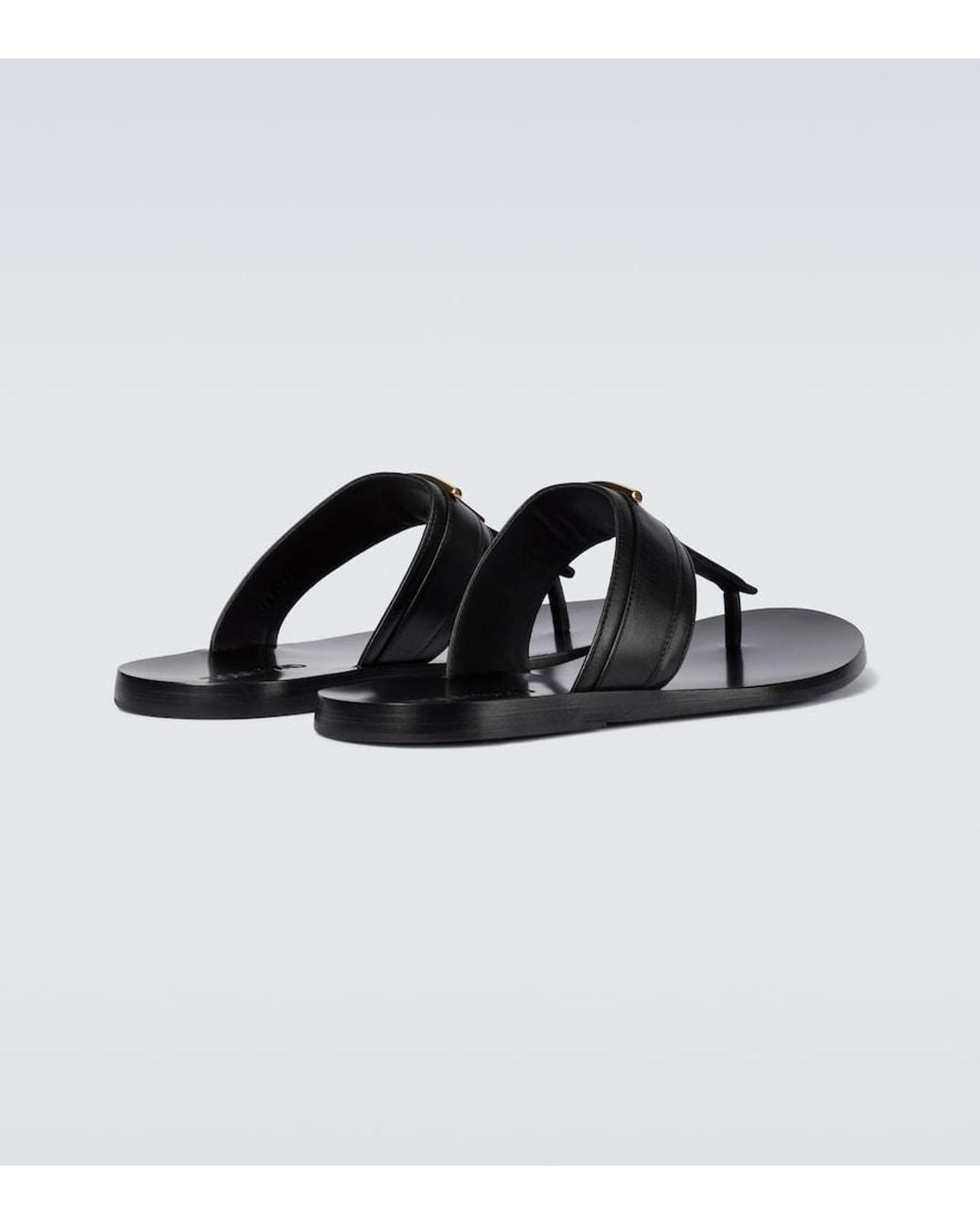 Tom Ford Brown Leather Thong Sandals for men