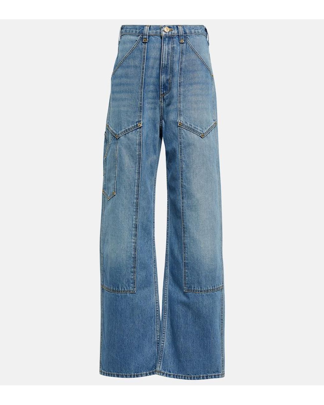 Re/done Blue Super High Workwear Jeans