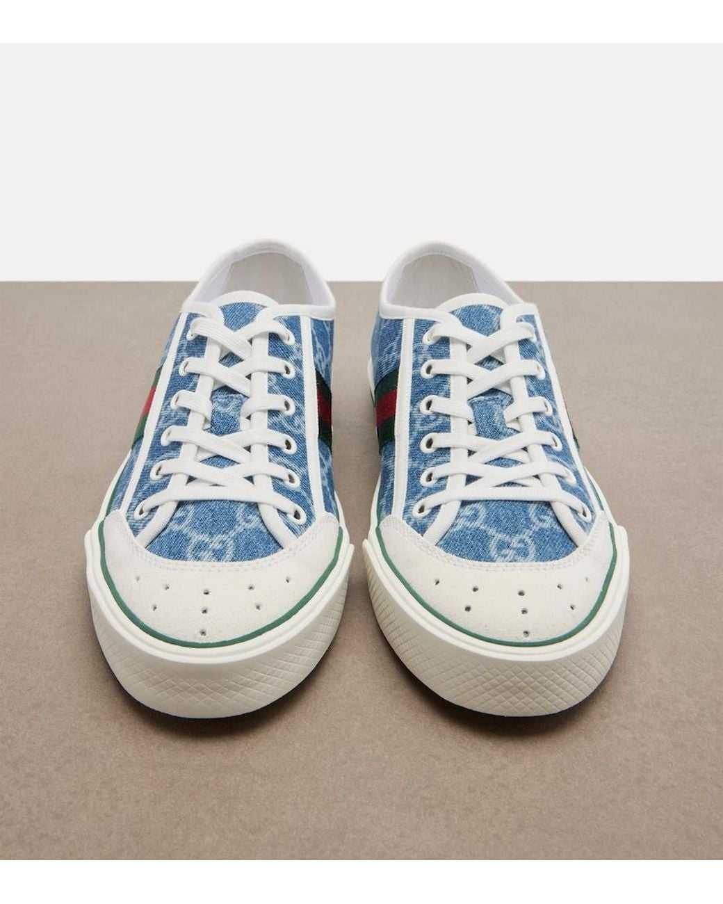 Gucci Blue Tennis 1977 Gg Denim Sneakers