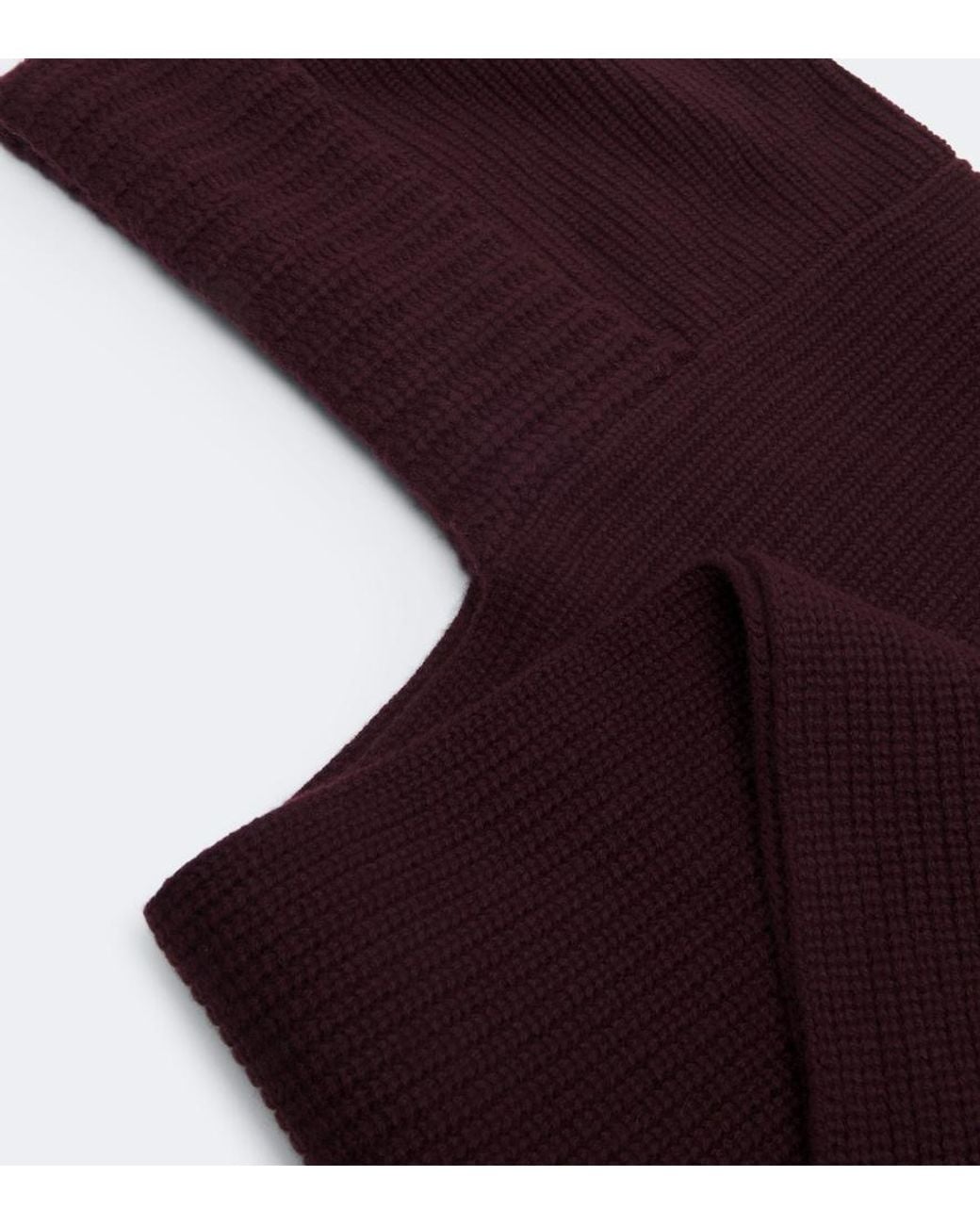 Yves Salomon Purple Ribbed-Knit Wool And Cashmere Hood