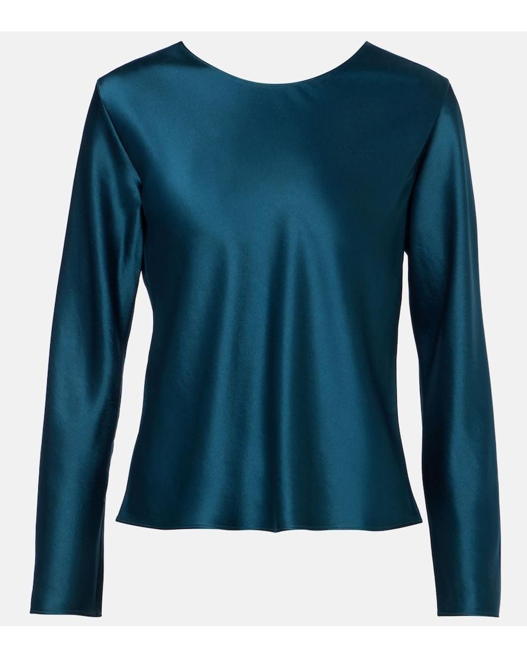 Leset Blue Barb Satin Top