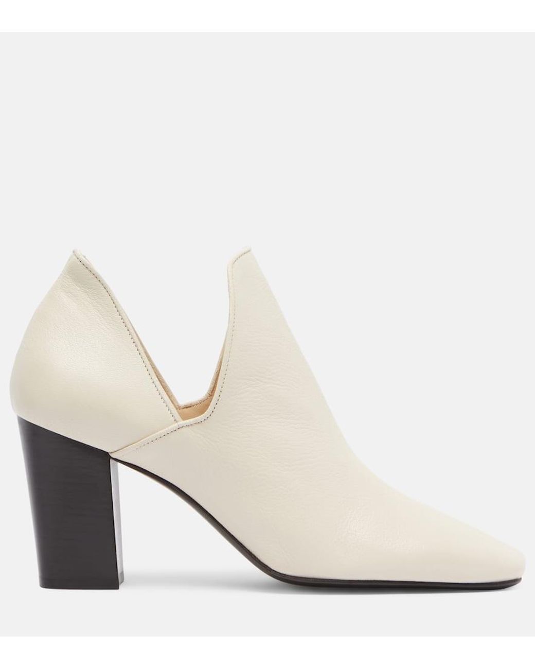 Lemaire White D'Orsay 80 Leather Pumps