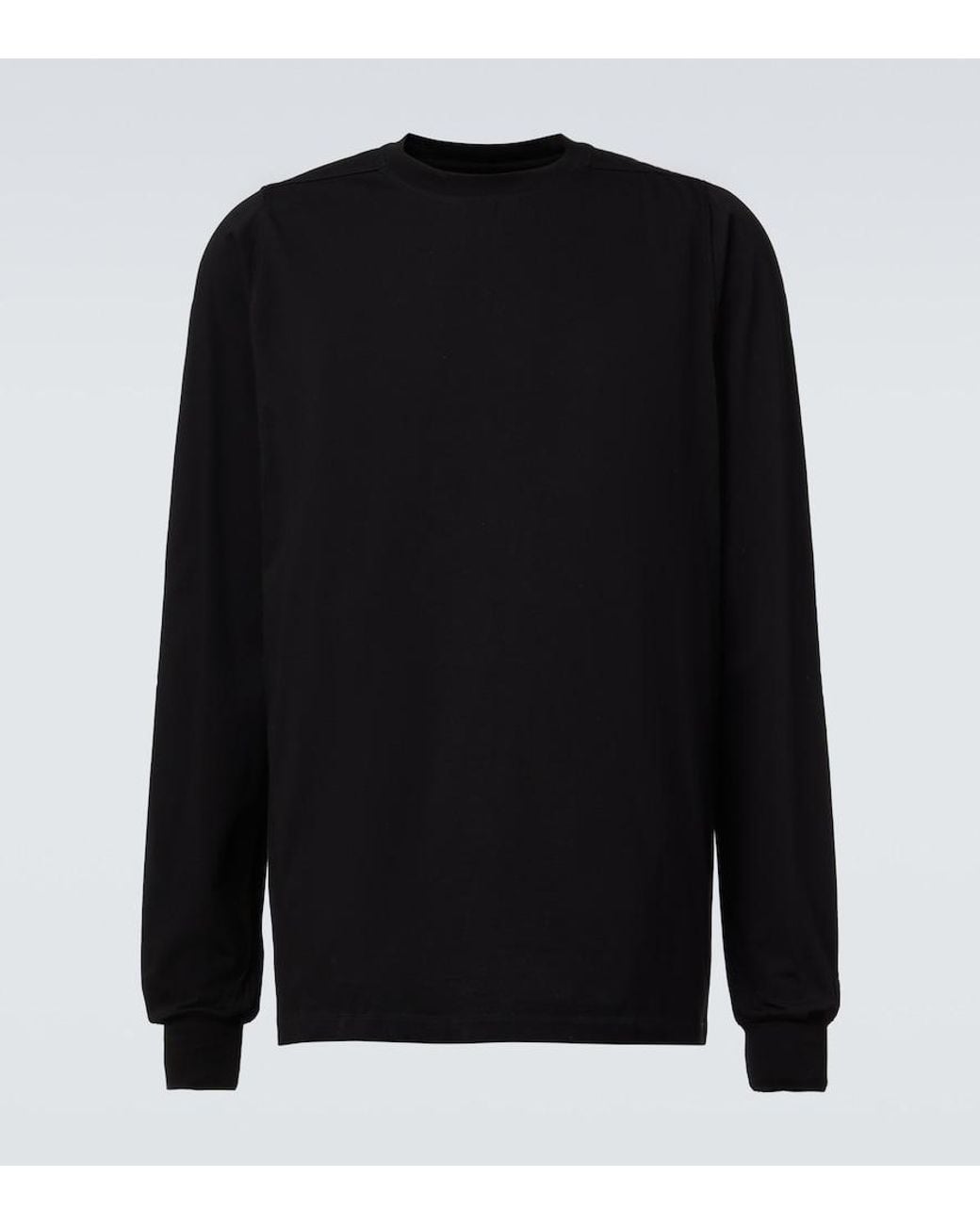 Rick Owens Black Cotton Jersey T-Shirt for men