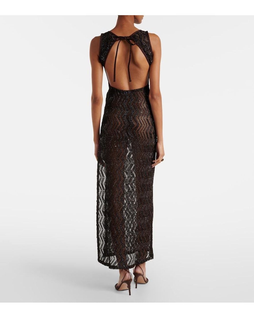Missoni Black Zigzag Sequined Beach Cover-Up