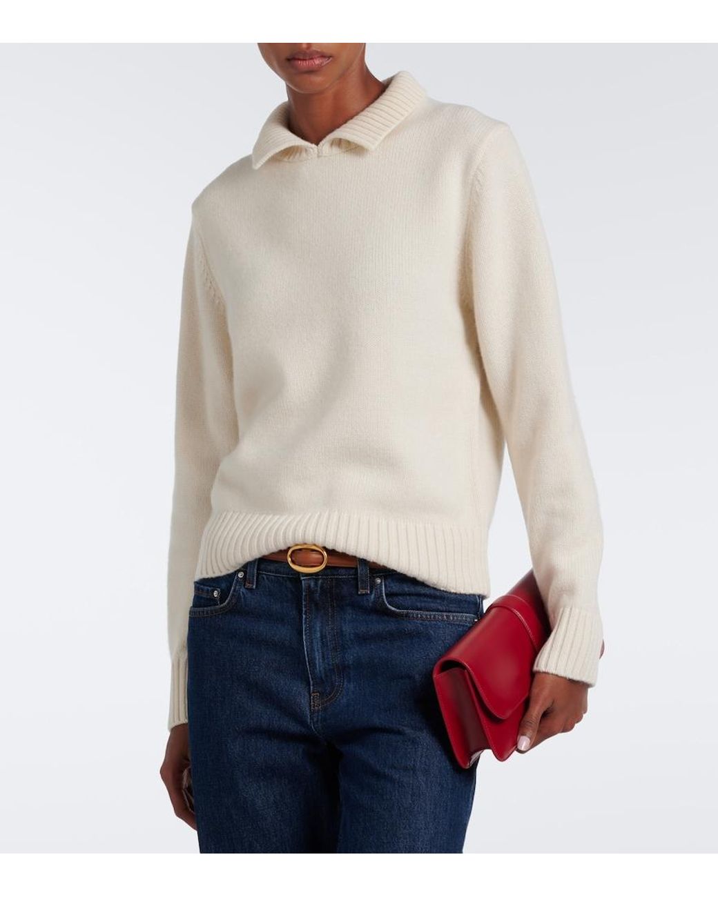 Extreme Cashmere White N°513 Jo Cashmere Sweater