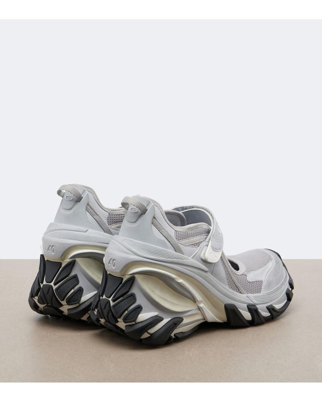 Balenciaga Gray Hydra Wedge Sneakers