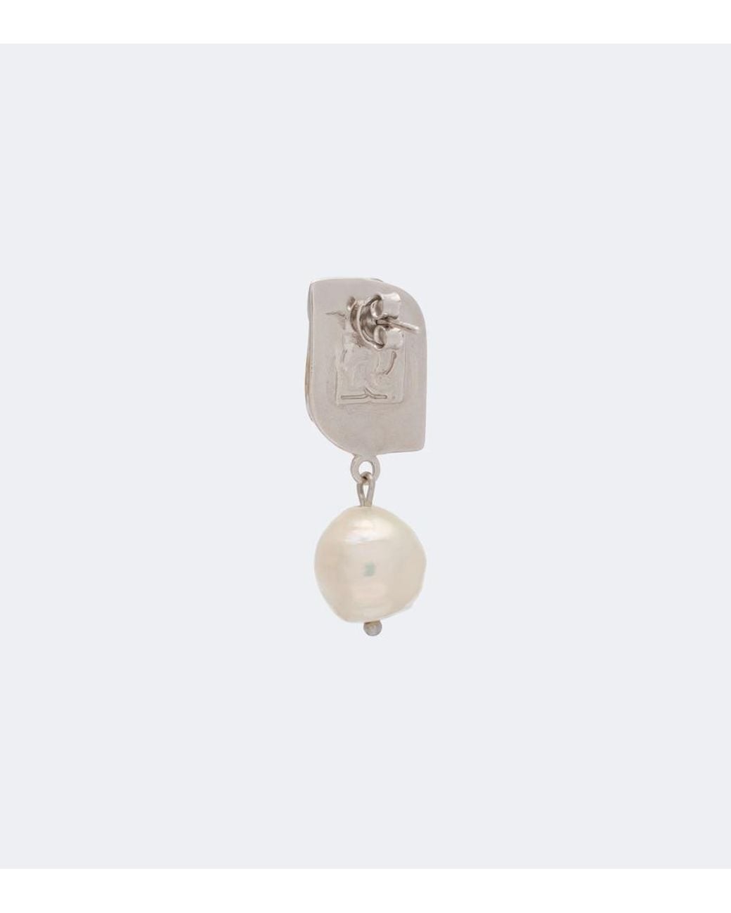 Magda Butrym White Floral Faux-Pearl Drop Earrings