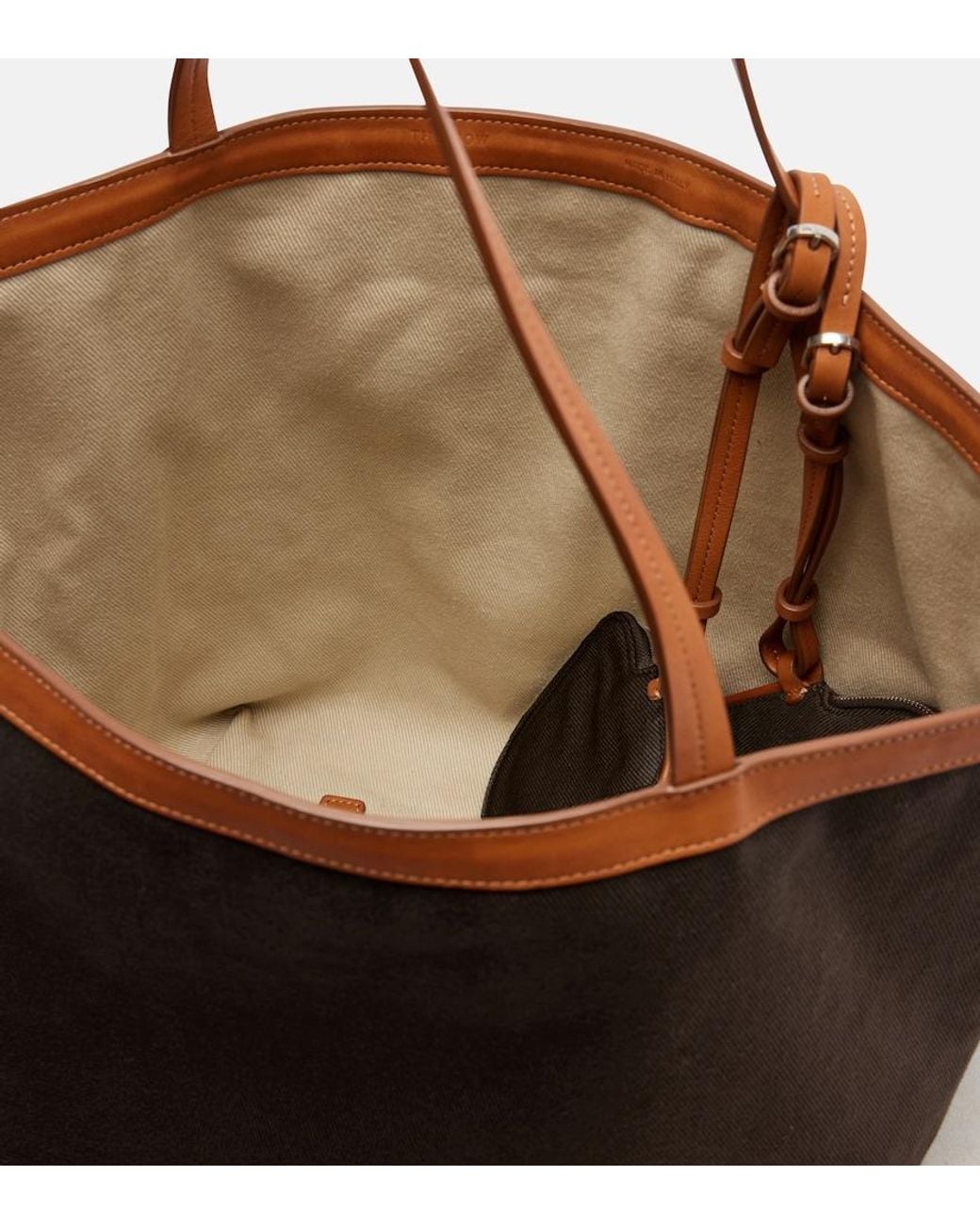 The Row Black Park Three Stitch Reversible Canvas Tote Bag