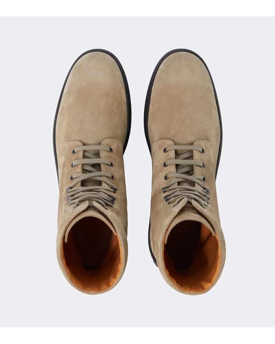 Tod's Brown Suede Combat Boots for men