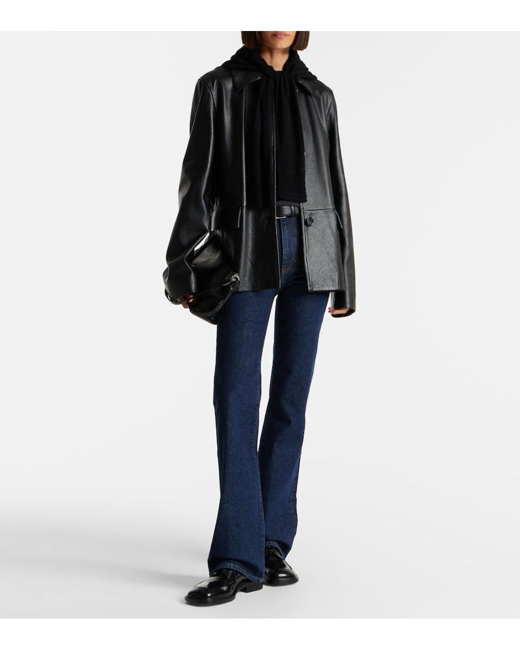 FRAME Blue Arrow High-Rise Bootcut Jeans