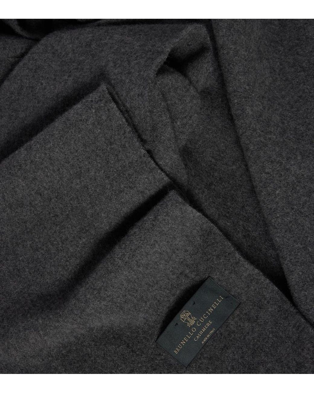 Brunello Cucinelli Gray Cashmere Scarf