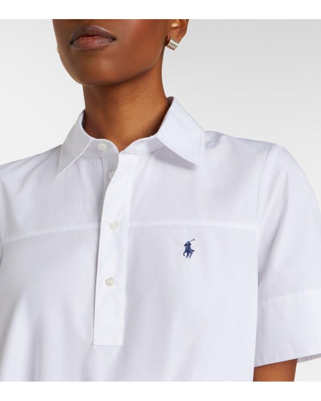 Polo Ralph Lauren White Cotton Shirt Dress